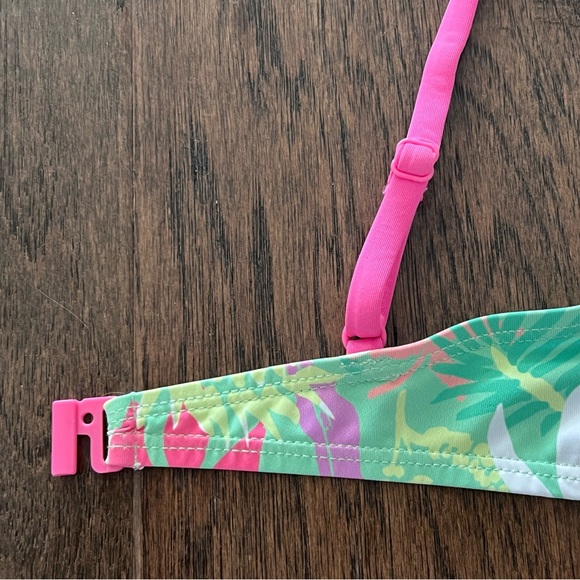 Zara Kids Girls Bikini Set Exotic Swimsuit Pink & Green Floral Design 11 12 - Picture 12 of 16